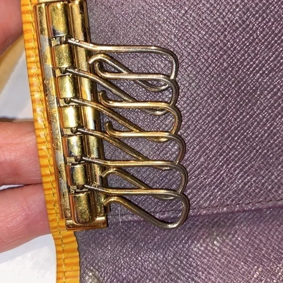 Louis Vuitton Yellow Epi 6 Key Holder #CA0979